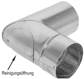 Abgasrohrbögen 90° REFLEKS mit Reinigungsöffnung