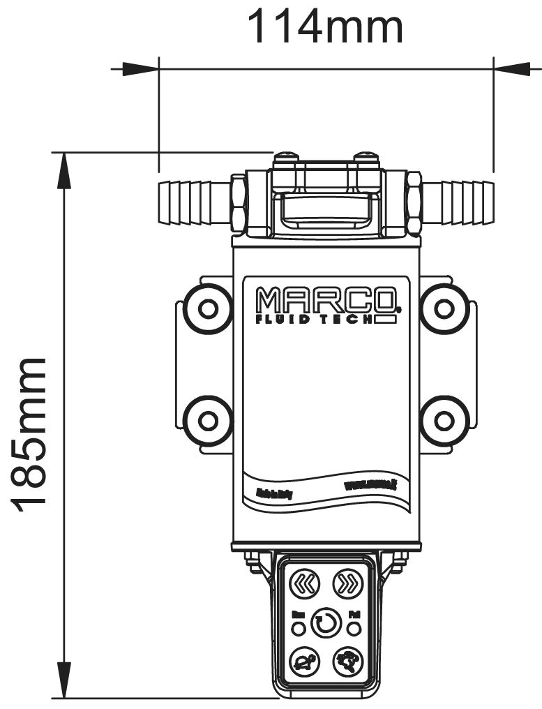 Ölwechsel-Zahnradpumpe UP8/RE umschaltbar MARCO