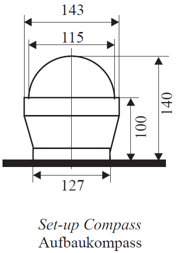 CASSENS & PLATH DELTA/2 Aufbau-Kugelkompass