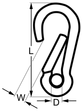 KONG Bojen-Karabinerhaken mit Beschlag
