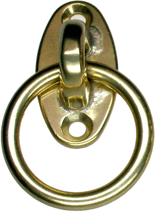 Anlegering (Plattenring) Messing oval