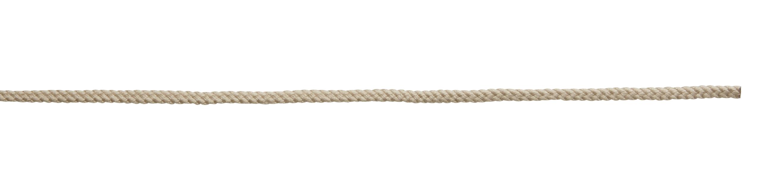 Flechtleine D=4mm Polyester CLASSIC, hanffarbig