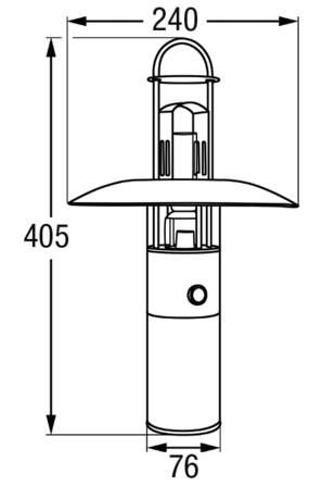 PETROLUX Petroleumleuchte Edelstahl DELITE