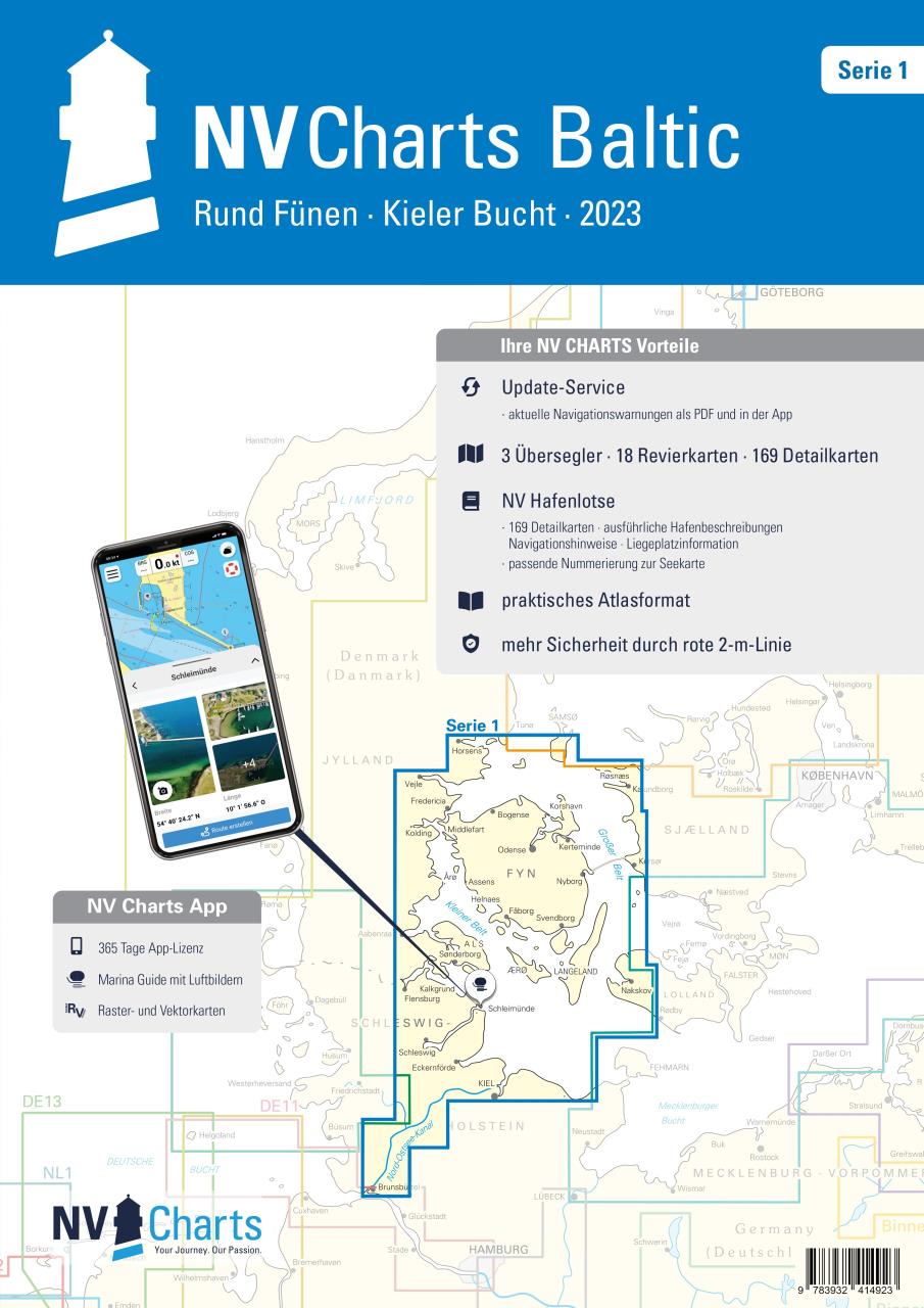 NV CHARTS Atlas Kartenkoffer Ostsee Serien 1, 2, 3, 5.1, 5.2