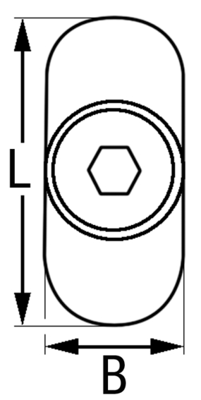 Druckknopf-Schnäpper oval