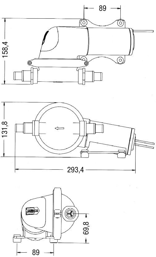 Bilge- und Grauwasser- Membranpumpe JABSCO 50880