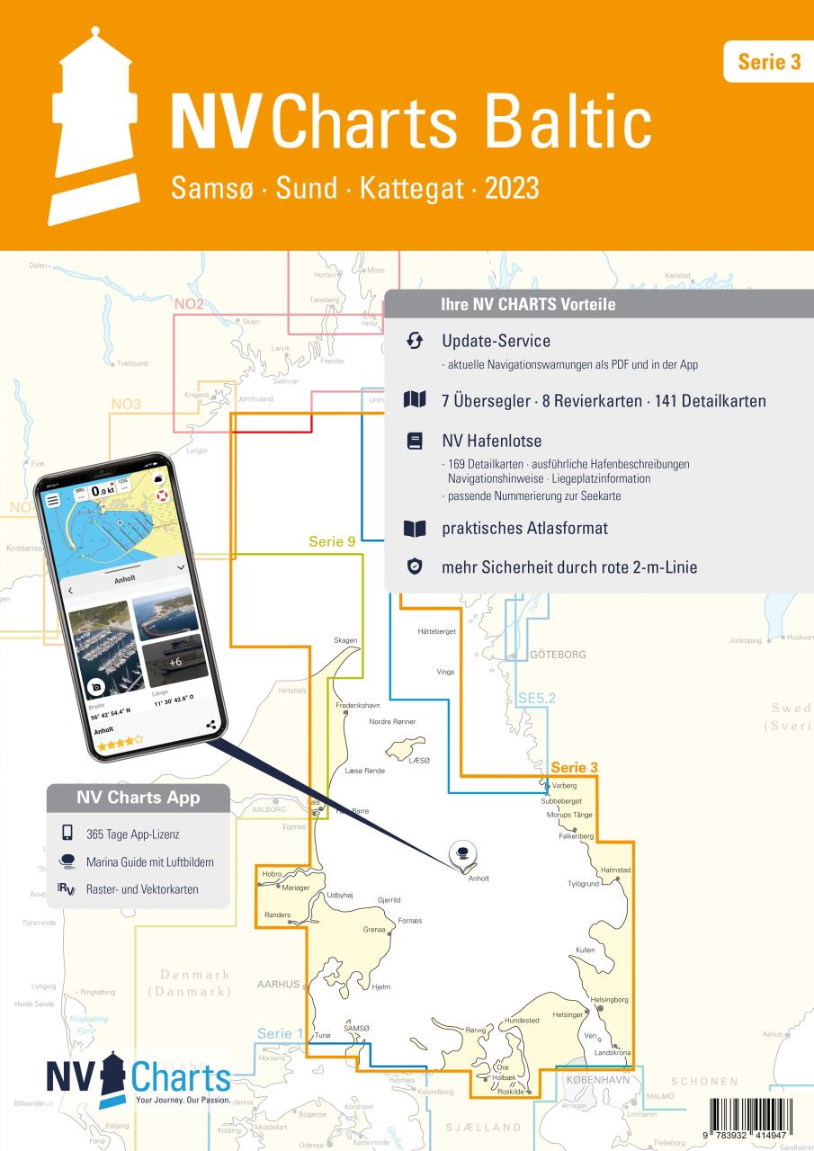 NV CHARTS Atlas Kartenkoffer Ostsee Serien 1, 2, 3, 5.1, 5.2