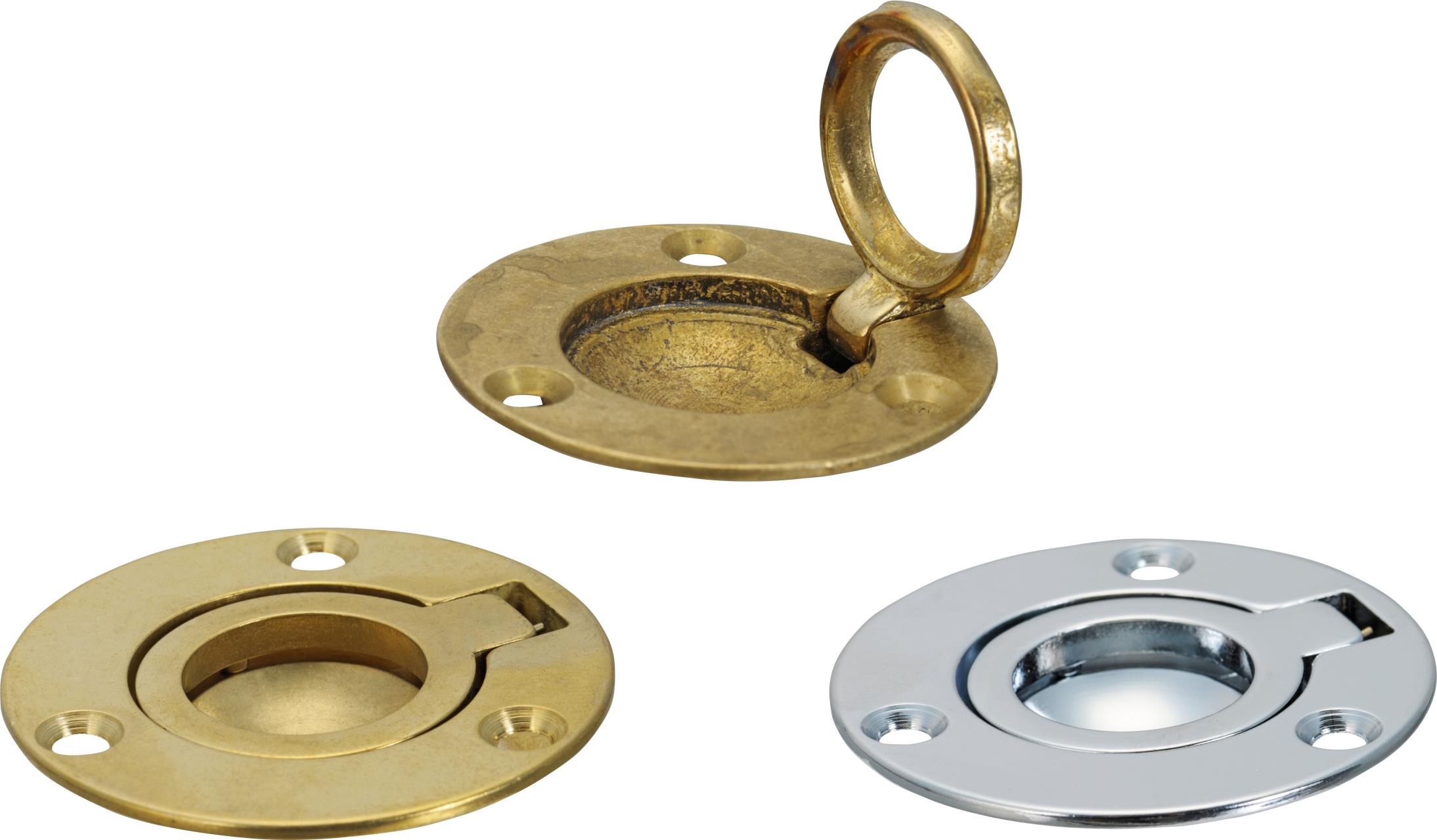 Bodenheber rund Messing