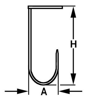Deckenhaken Edelstahl flach