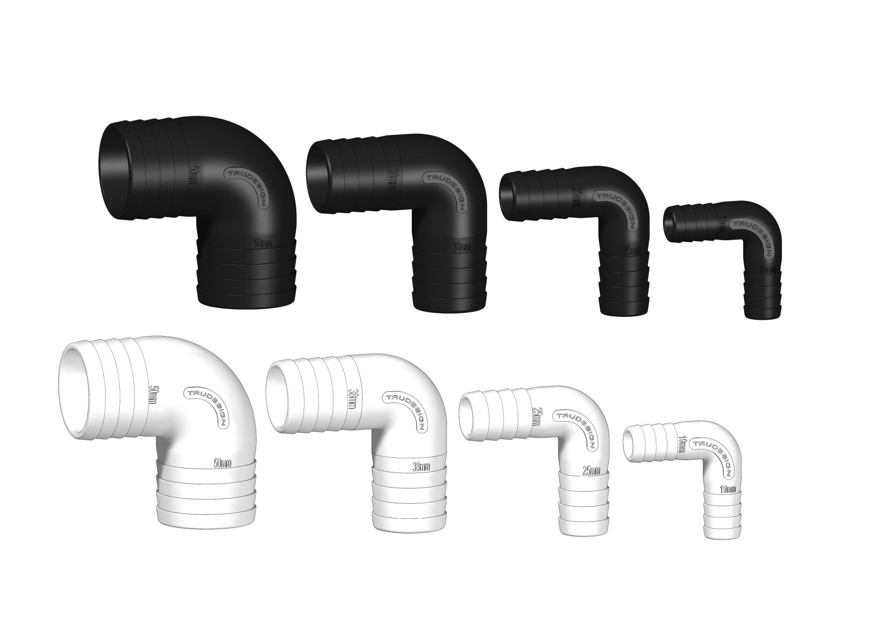 Winkel-Schlauchverbinder 90° TRUDESIGN