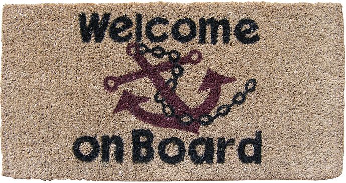 Kokos- Fußmatte "Welcome on Board"