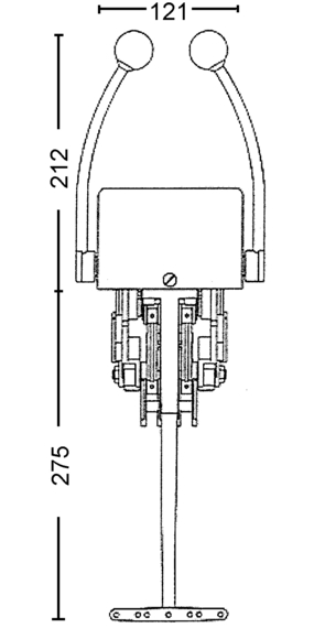 Einhebel- Pultschaltung f. 2 Maschinen KOBELT 2047