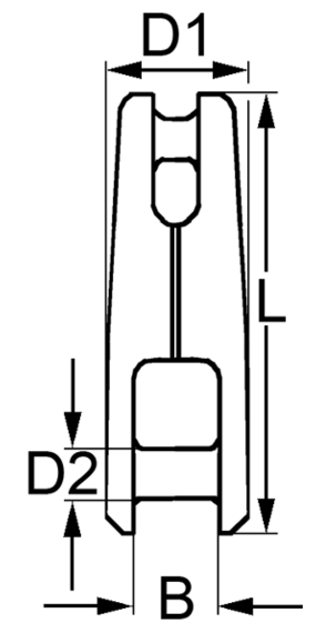 Anker-Kette- Verbinder Edelstahl m. Wirbel/Gelenk