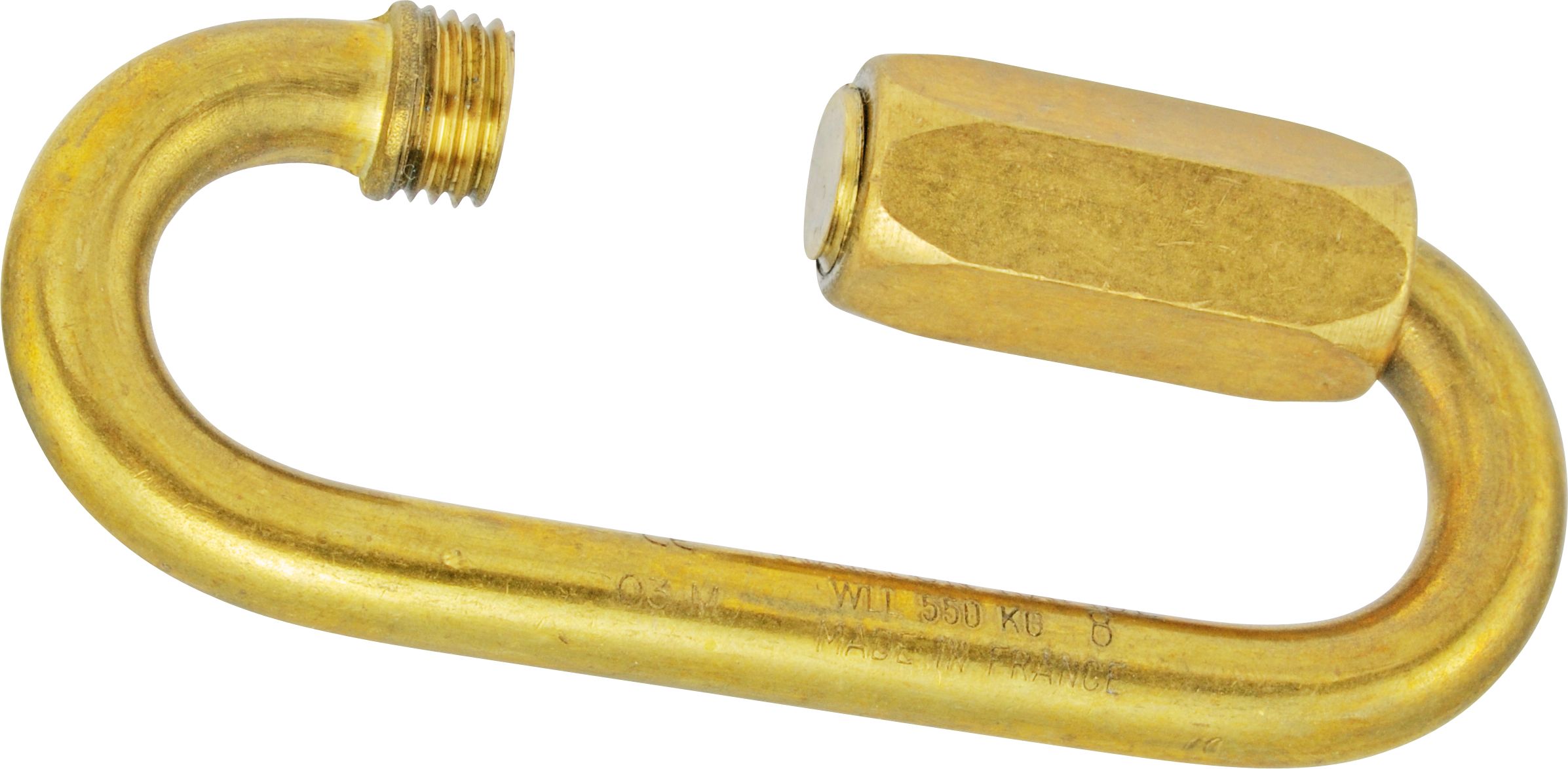 Messing-Schotschäkel mit gr.Öffnung MAILLON RAPIDE