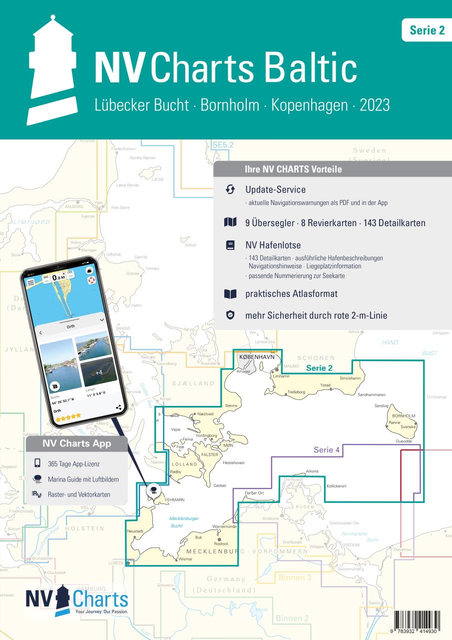 NV CHARTS Atlas Kartenkoffer Ostsee Serien 1, 2, 3, 5.1, 5.2
