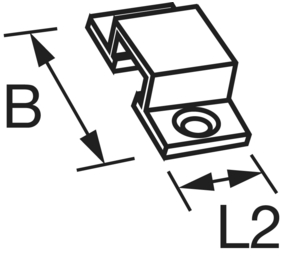 Schlaufe und Schließblech für Profilriegel Messing