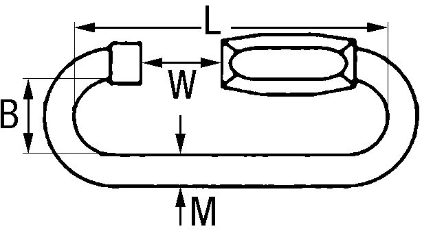 Messing-Schotschäkel MAILLON RAPIDE
