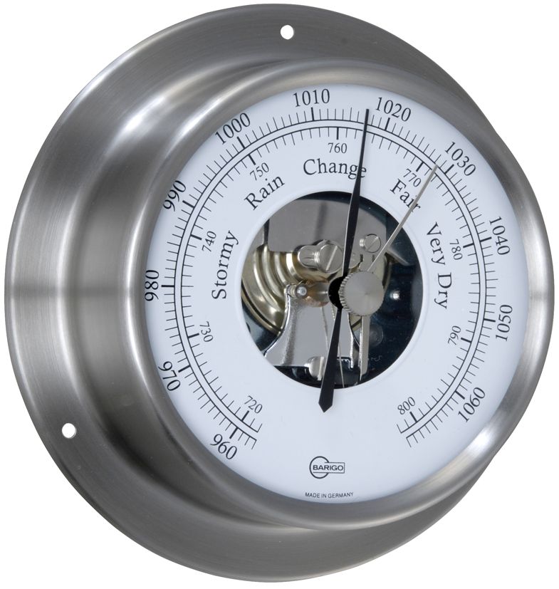 BARIGO SKY Barometer aus gebürstetem Edelstahl