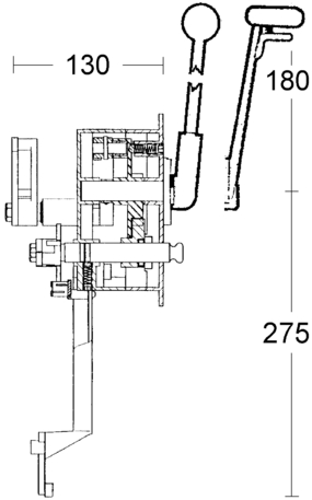 Seitenschaltung KOBELT 2042 mit Sail-Hebel