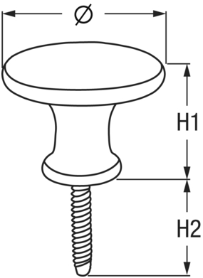 Schubladenknauf Messing