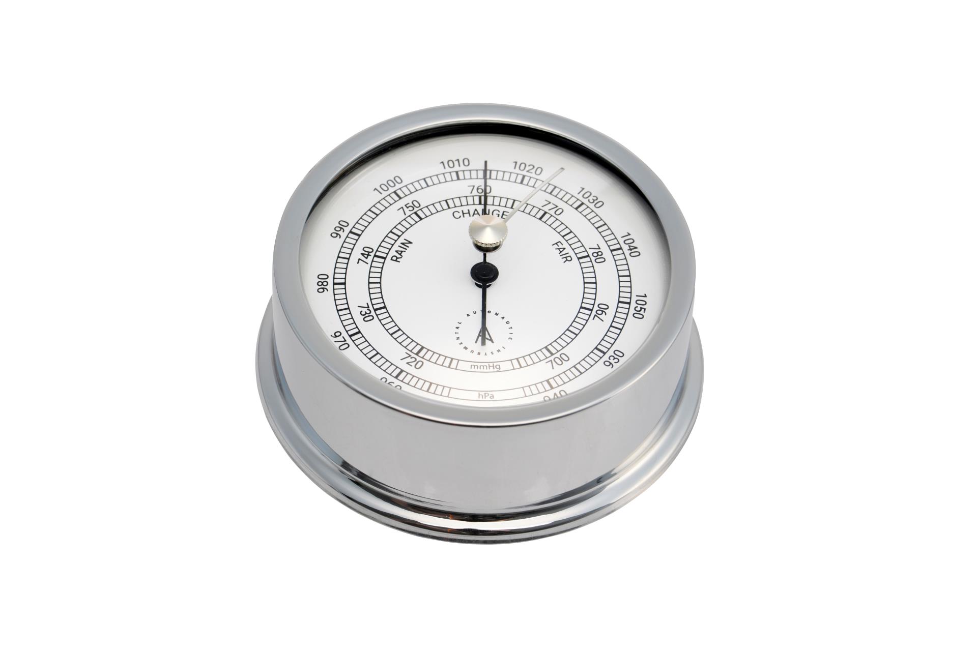 AUTONAUTIC ATLANTIC 95 Barometer Messing verchromt