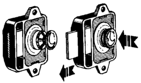 Druckknopf-Riegelverschluss
