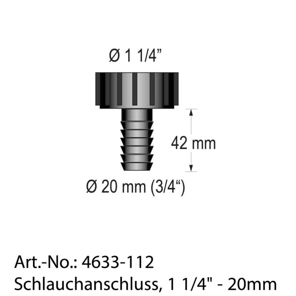 4633-112 BARKA Schlauchtülle 1 1/4" - 20mm