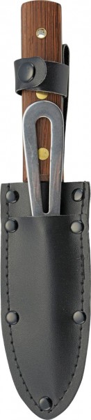 2125-004 Matrosenmesser / Seglermesser mit Marlspieker und Lederscheide