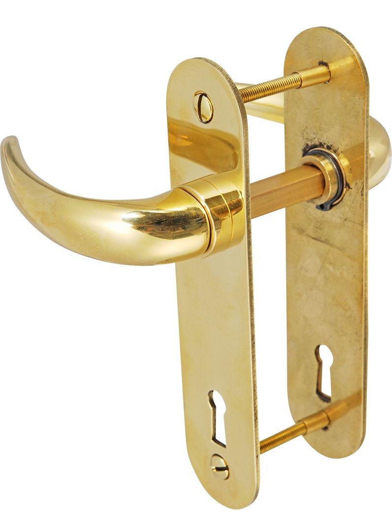Brass handle combination for small warded lock