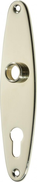4073-035 Profilzylinder-Ovalschild für Haushaltsschlösse, Messing poliert