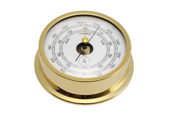 3643-104 AUTONAUTIC Pacific 120 Messing-Barometer, vergoldet