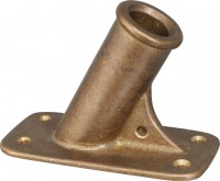 6231*03 Schwere Flagstockhalter aus Bronze, gewinkelt