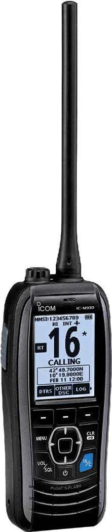 ICOM IC-M93D handheld VHF radio DSC GPS