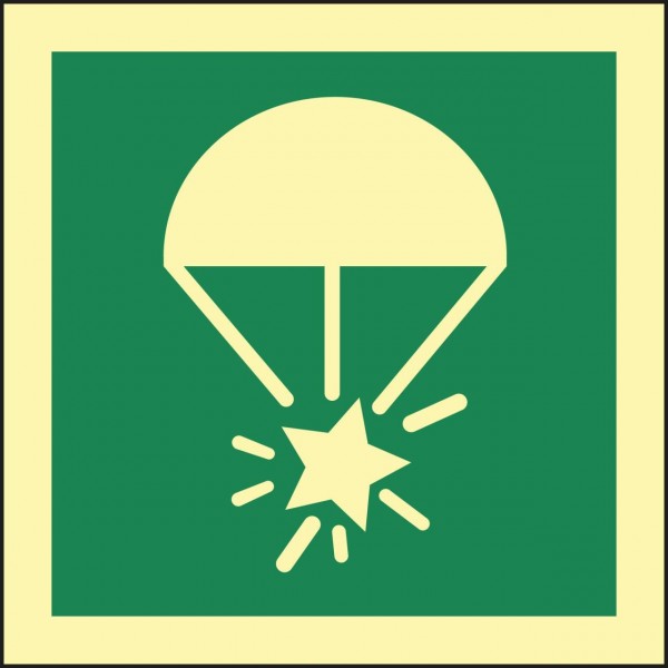 3276-047 Rocket parachute flares - IMO Symbol Aufkleber