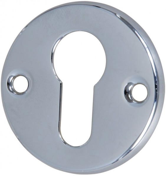 4073-532 Schlüsselschild für Profilzylinder, Messing verchromt
