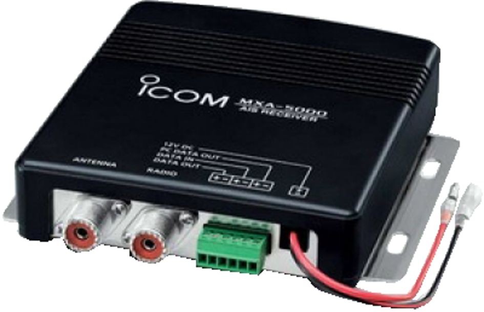 AIS Empfänger ICOM MXA-5000 mit Antennenweiche