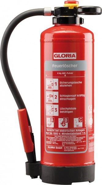 3416-006 Pulver-Feuerlöscher GLORIA 6 kg