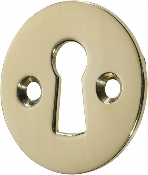 4090-010 Schlüsselschilder rund für Möbelschlösser, Messing poliert